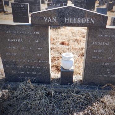 HEERDEN Andreas Stephanus, van 1907-1988 &amp; Martha J.M. 1908-1983