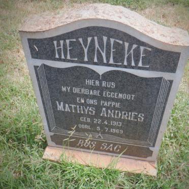 HEYNEKE Mathys Andries 1913-1969