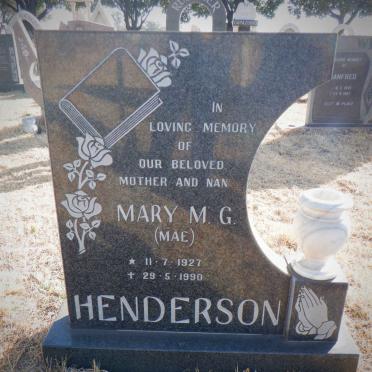 HENDERSON Mary M.G. 1927-1990