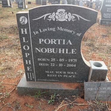 HLOPHE Portia Nobuhle 1975-2004