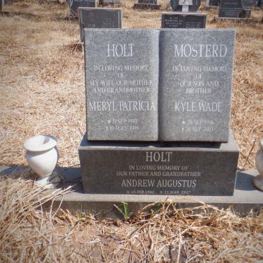 HOLT Andrew Augustus 1942-2017 &amp; Meryl Patricia 1943-1995 :: MOSTERD Kyle Wade 1996-2003