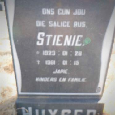HUYSER Stienie 1923-1981