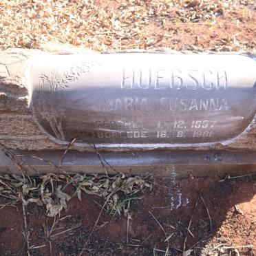 HUEBSCH Maria Susanna 1897-1981