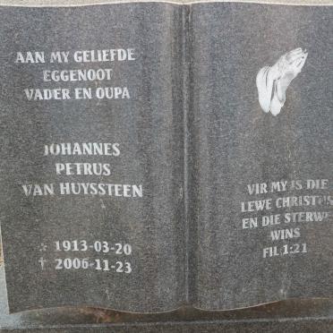 HUYSSTEEN Johannes Petrus, van 1913-2006
