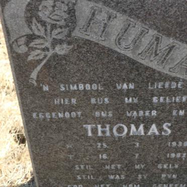 HUMAN Thomas 1930-1982