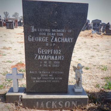 JACKSON George Zachary 1981-1982