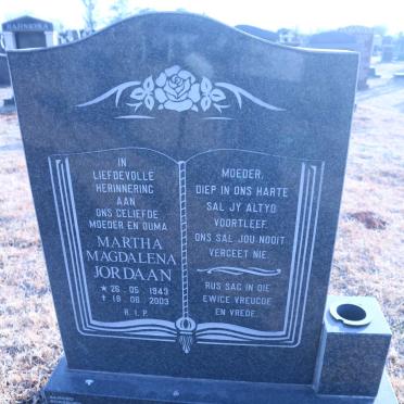 JORDAAN Martha Magdalena 1943-2003