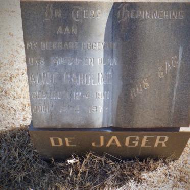 JAGER Alice Caroline, de 1901-1973