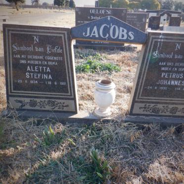 JACOBS Petrus Johannes 1930-1997 &amp; Aletta Stefina 1934-1981