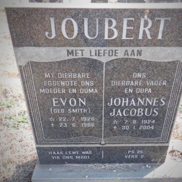 JOUBERT Johannes Jacobus 1924-2004 &amp; Evon SMITH 1928-1986