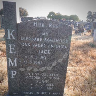 KEMP Jack 1901-1983 &amp; Susie 1899-1989