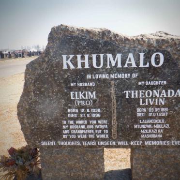 KHUMALO Elkim 1938-1996 :: KHUMALO Theonada Livin 1991-2017