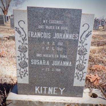 KITNEY Francois Johannes 1912-1992 &amp; Susara Johanna 1918-