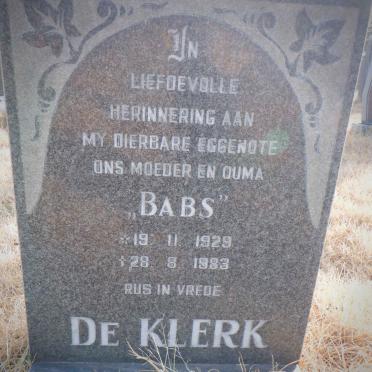 KLERK Babs, de 1929-1983