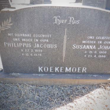 KOEKEMOER Philippus Jacobus 1899-1974 &amp; Susanna Johanna 1906-1988
