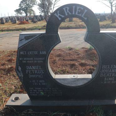 KRIEL Daniel Petrus 1929-1987 &amp; Helena Johanna Beatrix 1937-