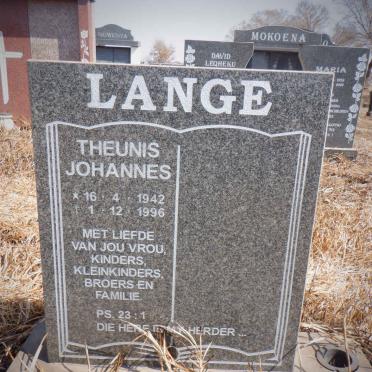 LANGE Theunis Johannes 1942-1996