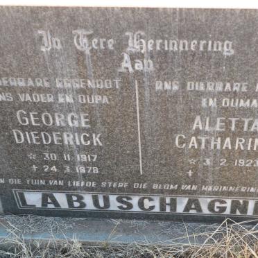 LABUSCHAGNE George Diederick 1917-1978 &amp; Aletta Catharina 1923-