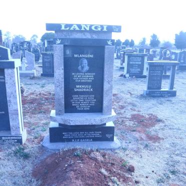 LANGI Mlangeni Mkhulu Shadrack