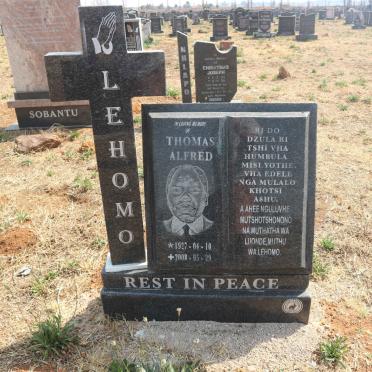 LEHOMO Thomas Alfred 1927-2008