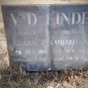 LINDE Klaas. J., v.d. 1915-1982 &amp; Catharina A.S. 1924-2001