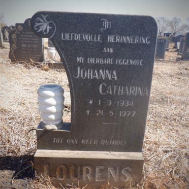 LOURENS Johanna Catharina 1934-1977