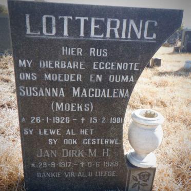 LOTTERING Jan Dirk M.H. 1917-1988 &amp; Susanna Magdalena 1926-1981