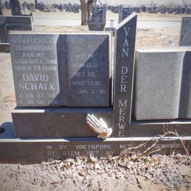 MERWE David Schalk, van der 1911-1991