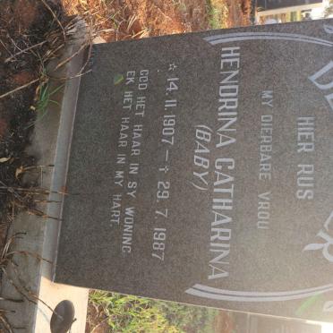 MEYER Hendrina Catharina, de 1907-1987