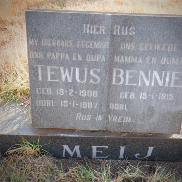 MEIJ Tewus 1908-1987 &amp; Bennie 1915-