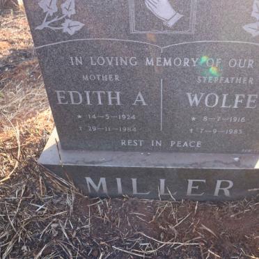 MILLER Wolfe 1916-1985 &amp; Edith A. 1924-1984
