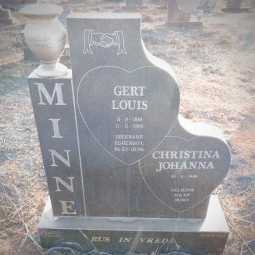 MINNE Gert Louis 1948-2000 &amp; Christina Johanna 1948-
