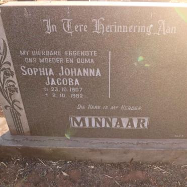 MINNAAR Sophia Johanna Jacoba 1907-1982