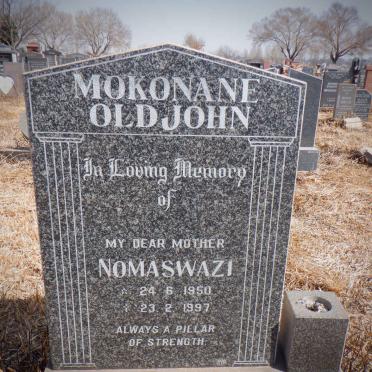 MOKONANE Nomaswazi, OLDJOHN 1950-1997
