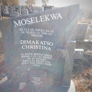 MOSELEKWA Dimakatso Christina 1929-1997