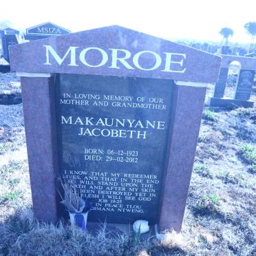 MOROE Makaunyane Jacobeth 1923-2012