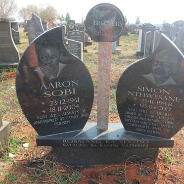 MOSWETSA Aaron Sobi 1951-2004 :: MOSWETSA Simon Nthwesane 1948-2017