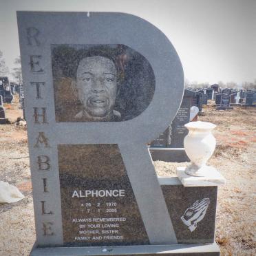 MOJI Rethabile Alphonce 1970-2005