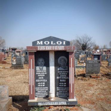 MOLOI Jack Sekonyela 1949-1997 &amp; Sonto Sophlina 1956-2019