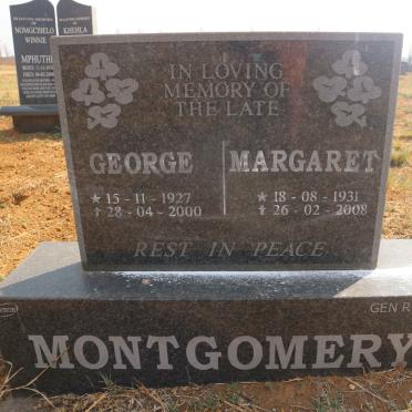 MONTGOMERY George 1927-2000 &amp; Margaret 1931-2008