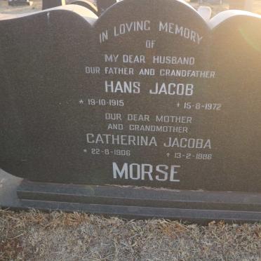 MORSE Hans Jacob 1915-1972 &amp; Catherina Jacoba 1906-1986