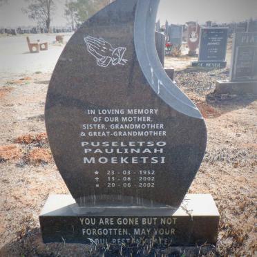 MOEKETSI Puseletso Paulinah 1952-2002