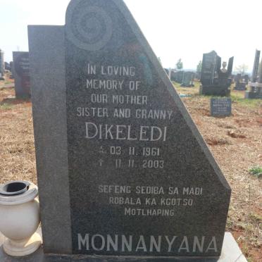 MONNANYANA Dikeledi 1961-2003 