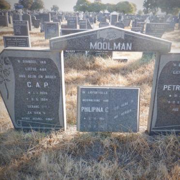 MOOLMAN Petrus S. 1912-1993 &amp; Philipina C. 1913-1992 :: MOOLMAN C.A.P. 1936-1984