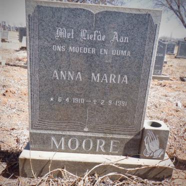 MOORE Anna Maria 1910-1991