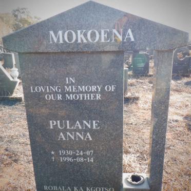 MOKOENA Pulane Anna 1930-1996