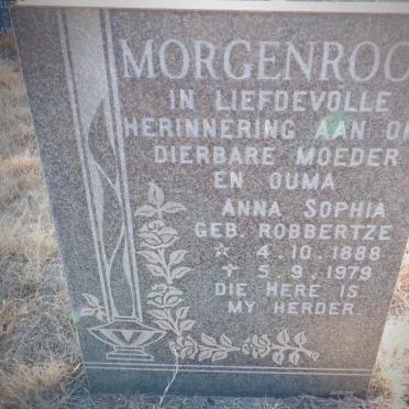 MORGENROOD Anna Sophia nee ROBBERTZE 1888-1979