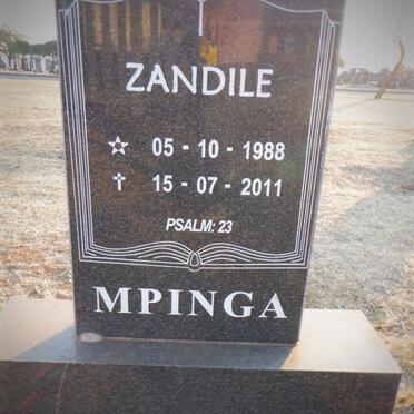 MPINGA Zandile 1988-2011
