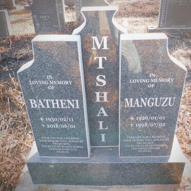 MTSHALI Batheni 1930-2018 &amp; Manguzu 1926-1998