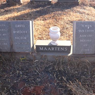 MAARTENS David Roedolf Victor 1928-1985 &amp; Aletta Johanna 1931-2002